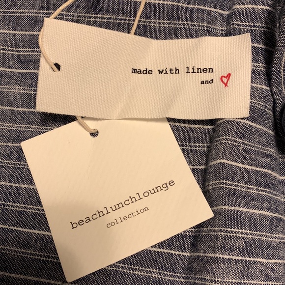 Beachlunchlounge Linen cropped jumpsuit - Picture 8 of 9